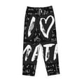 thumbnail image 4 of Goofa I love Math Printed Soft Pajama Pants for Women, Wide Leg Comfy Casual Lounge Yoga Pants-X-Large, 4 of 9
