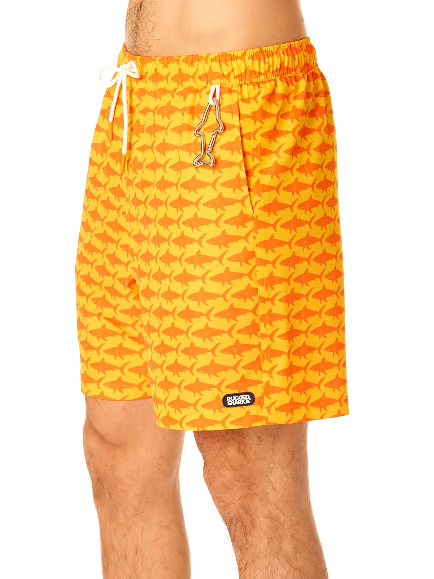 Rugged Shark Men's & Big Men's Swim Trunks, 7" Inseam, Sizes S-3XL
