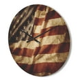 thumbnail image 3 of Designart 'American Flag Gradient' Modern Wood Wall Clock, 3 of 5