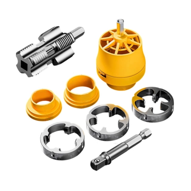 ziyahi PVC Pipe Threader Opener Thread Maker Tools for Electric Drill Supplies Home with Wire Extractor with Electric Dies