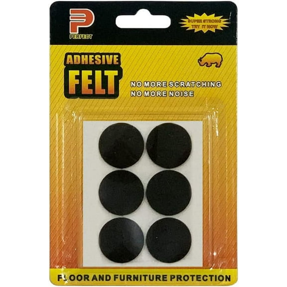 6 Pieces Felt Furniture Pads for Hardwood Floors Round Black Premium Felt Pads Floor Protector