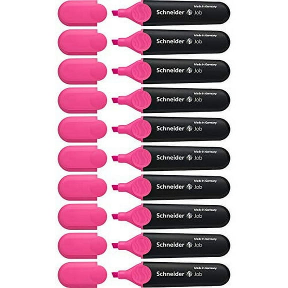 Schneider JOB Highlighter, 10-Pack, Pink (1509)