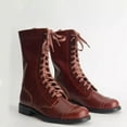 thumbnail image 2 of WW2 US Army Paratrooper Medium Tactical Boots Mens Leather Jump Mid-Tube Boots, 2 of 5