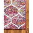 thumbnail image 7 of Unique Loom Trellis Frieze Collection Area Rug - Rounded (2' x 13' 1" Runner Multi/Black), 7 of 7