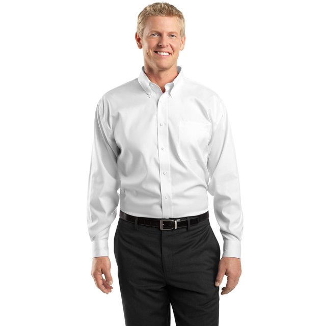 DESCATALOGADO Red House Tall Camisa Oxford Pinpoint sin planchado 3XLT Blanco casa Roja TLRH24