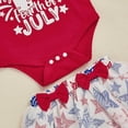 thumbnail image 5 of Newborn Girl Outfits Strawberry Ribbed Baby Summer Clothes Romper Bow Ruffle Shorts Skirt Headband Toddler Girl Outfits Red 3-6 Months, 5 of 5