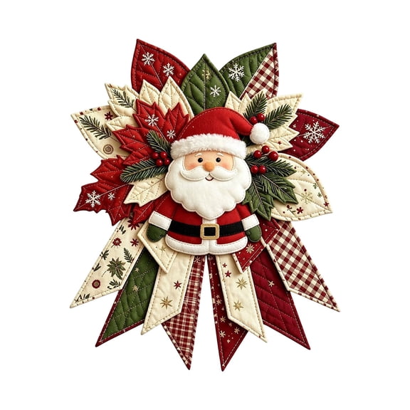 Clearance !Christmas DIY Kit, Quilted Door Hanger, A 1PC Christmas Quilted Wreath Kit, DIY Craft for Holiday Door Decor