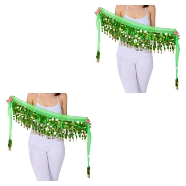Baohd Foulard de Hanche à Ajustement Automatique de la Taille Améliorant la Performance de Danse Ferme Vert Foncé 2ensemble