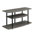 thumbnail image 3 of Convenience Concepts Designs2Go 3 Tier Wide TV Stand for TVs up to 46", Weathered Gray/Black, 3 of 5