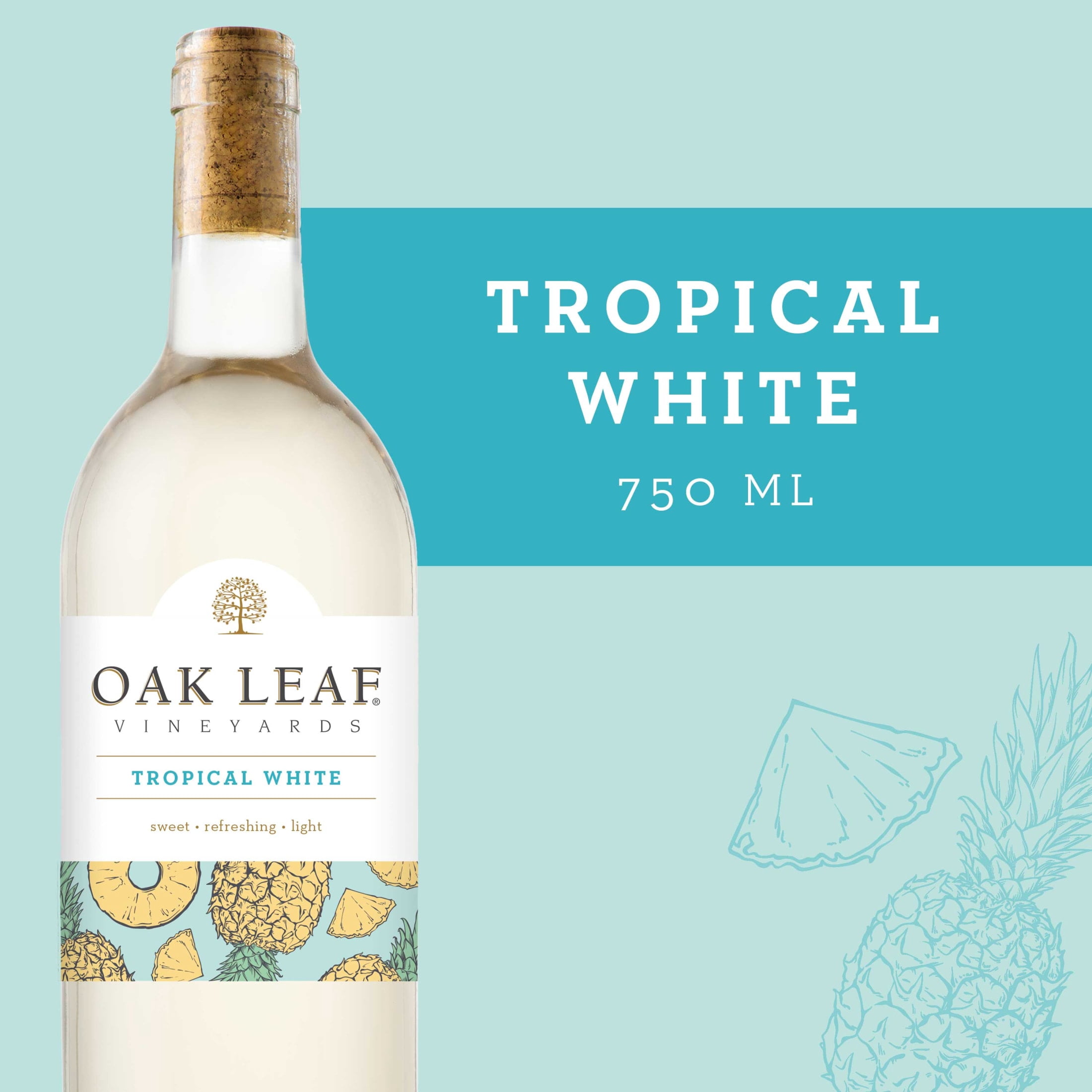 Oak Leaf Vineyards Tropical White, White Wine, 750ml