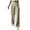 Khaki, variant on gbyLJF Women's Plicated Wide Leg Pants High Waisted Pleated Tied Straight Leg Casual Pants Casual Work Trousers Black XXL
