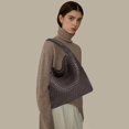 thumbnail image 2 of Women Vegan Leather Hand-Woven Tote Handbag Fashion Shoulder Top-handle Bag All-Match Underarm Bag with Purse, 2 of 10
