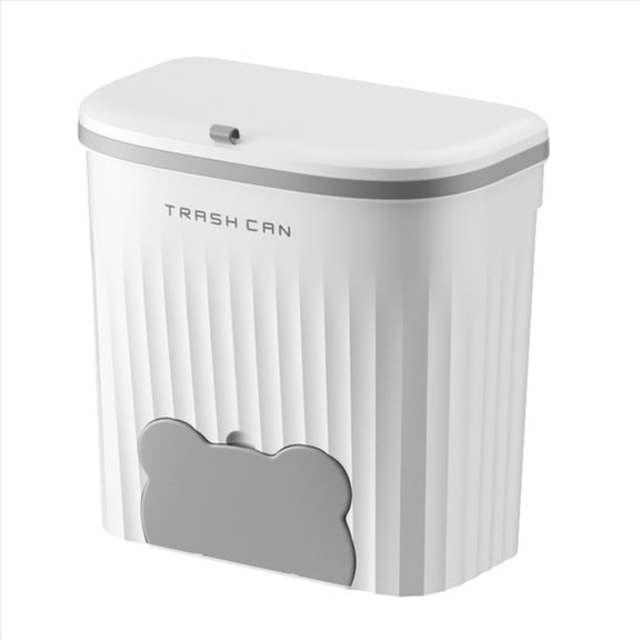 NEW Kitchen Wastebasket Wall Mounted Trash Can with Lid Hanging Bin Garbage for Cabinet Sink Compost 8.5L