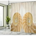 thumbnail image 5 of Ambesonne Geometric Shower Curtain, Symmetrical Seashells, 69"Wx84"L, Cream White, 5 of 5