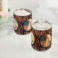 thumbnail image 2 of Yayeee 2 Pack Qtip Holder Bathroom Cotton Swab Canister with Lid Clear Dispenser Set, Baseball Pattern, 2 of 6