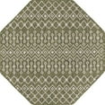 thumbnail image 1 of Unique Loom Outdoor Trellis Geometric Rug 5' 3 x 5' 3 Octagon Green/Ivory, 1 of 1