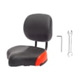 thumbnail image 1 of Cojín para asiento de bicicleta, sillín de triciclo, asiento de bicicleta fácil de instalar con respaldo Rojo, 1 of 9