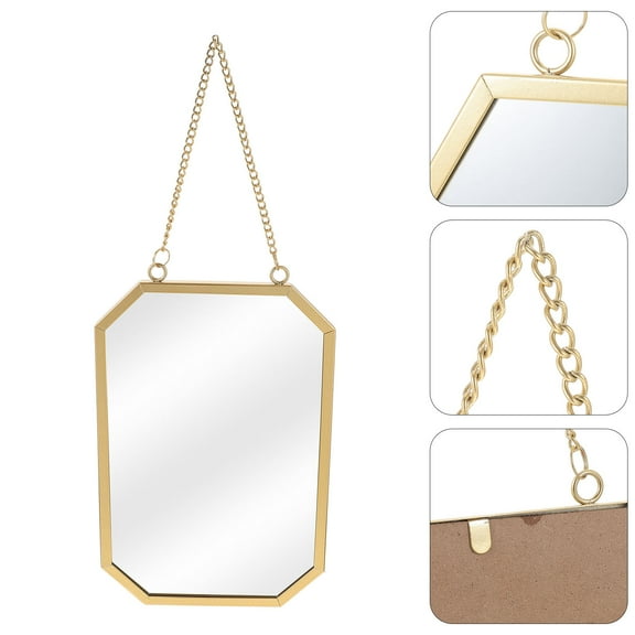 YUYUETIME Decorative Mirror Octagonal Shape Glass Home Decor Interior Designers Hotel 1Pack