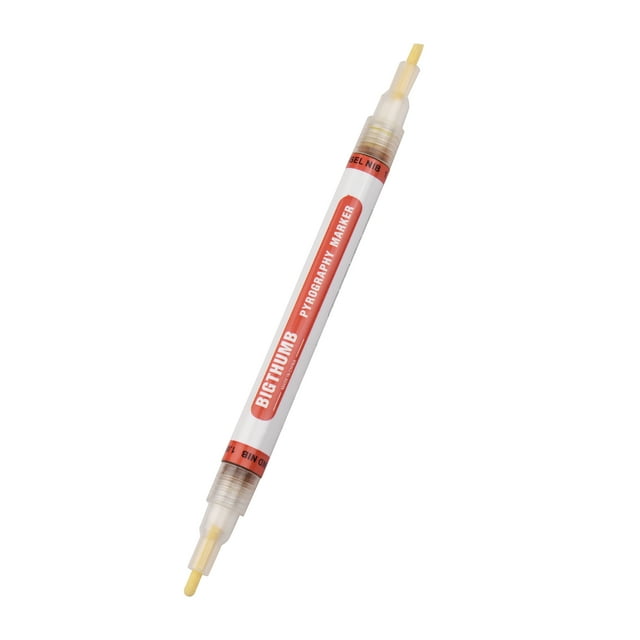Pyrography pen double-ended chemical pyrography pen, DIY woodworking safety tool, reversible fine pen tip, upgraded version of bevel head and round head