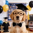 thumbnail image 5 of Pet Graduation Caps with 2026 Yellow Tassels, Dog and Cats Graduation Hats Adjustable Mini Graduation Caps for Graduation Photo Props Holiday Costume, 5 of 6