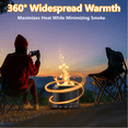 thumbnail image 7 of SDJPOI 15" Outdoor  Smokeless Fire Pit - Portable Wood Burning Firepit with Removable Ash Pan  & Carry Bag, Stainless Steel Fireplaces for Camping, Patio, Backyard, 7 of 7