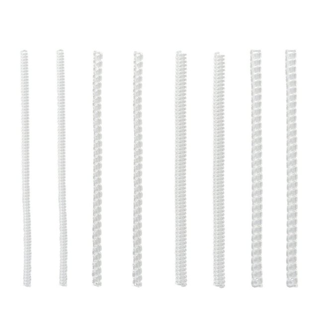 MesaSe 8PCS Ring Size Adjuster Transparent Plastic Spring Invisible Ring Adjustment Artifact Size Spring Rope Telephone Line Thickness Adjustment Ring