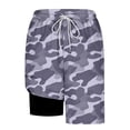 thumbnail image 5 of Mens Swim Trunks Bathing Suit 9 Inch Inseam Compression Liner Beach Board Shorts Swimsuit Quick Dry, 5 of 6