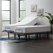 Lucid Premium Steel Adjustable Bed Base with Zero Clearance, King/Split King
