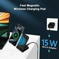 thumbnail image 4 of 15W Wireless Charger Fast Charging Stand for Samsung Galaxy S24 S23 Ultra S22 Plus S21 S20 S10 S9 S8 Note20,Fast Wireless Charging Station for iPhone 15 14 13 12 15 1,Google Pixel 8 Pro 7a, 4 of 7