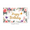 1A, variant on Floral Happy Birthday Banner Decorative Butterfly Garden for Birthday Party Celebration Photo Event