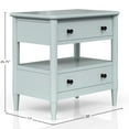 thumbnail image 4 of Solid Wood+MDF Construction - 2 Storage Drawers with Felt & Cedar Linings - Bedroom Side Use - Organized Storage, 4 of 5