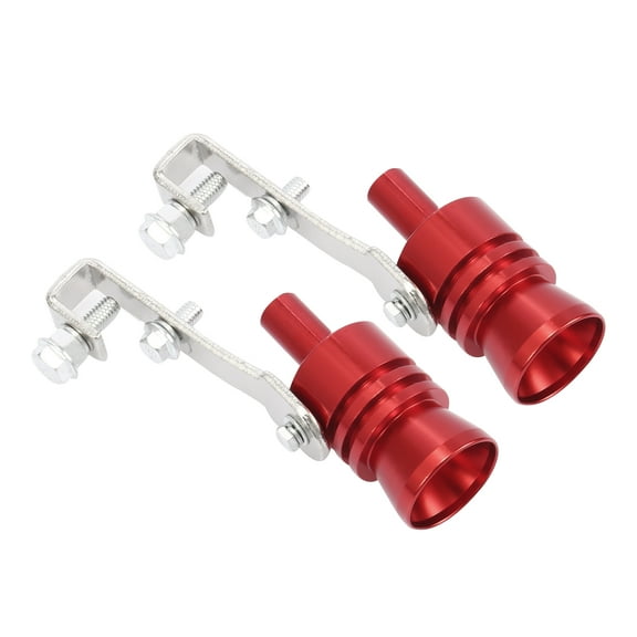 Unique Bargains 2pcs L Size Red Universal Turbo Sound Whistle Muffler Exhaust Pipe Car Roar Maker