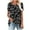 Black, variant on Women's Square Neck Two-Tone Top - Print Short Sleeve Blouse Vintage-Inspired Summer Casual Wear，M,Purple
