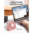 thumbnail image 6 of TOPK USB Desk Fan [2Pack] - Set of Blue and Pink, 3-Speed Quiet Fans with 360° Rotation for Home and Office Use, 6 of 7