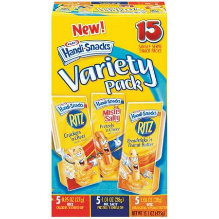 Handi-Snacks 2-C: Single Serve Snack Pk 15 Ct Variety Pk, 15.1 oz