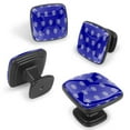 thumbnail image 2 of 4 Pcs Cabinet Handle Drawer Pulls Blue Floral Flower Knobs with Screws Square Furniture Office Cabinet Knob Decoration, 2 of 7