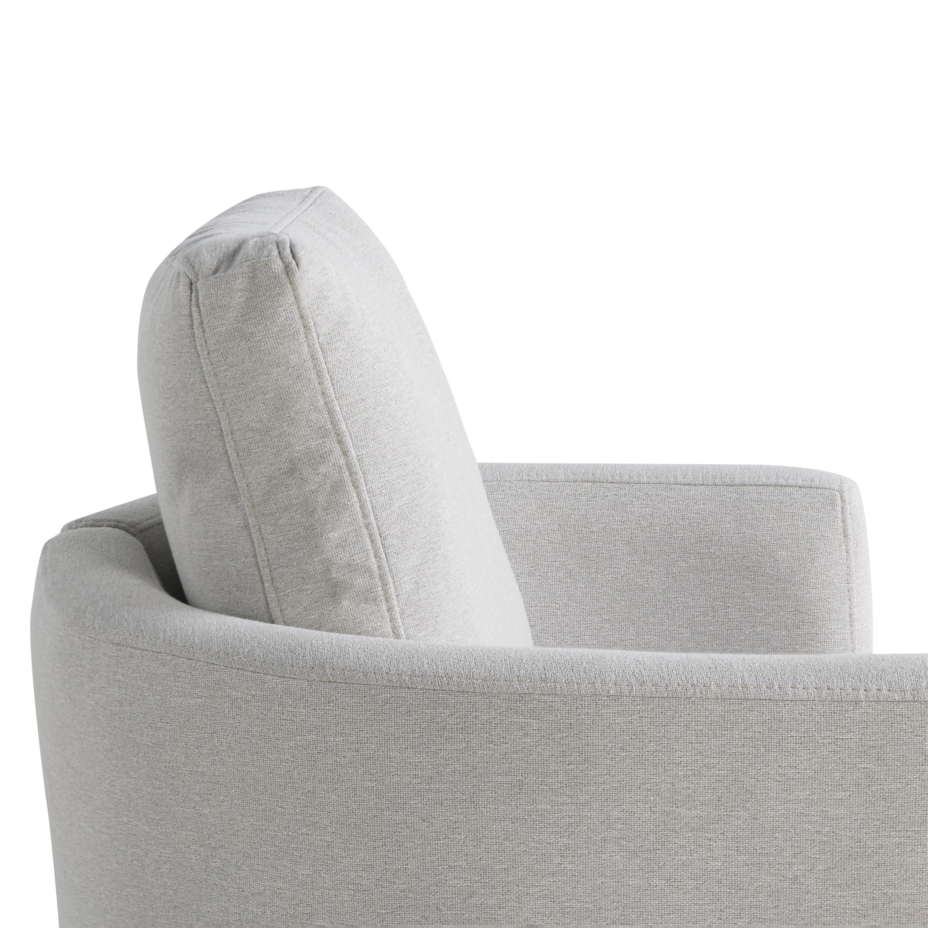 Studio Living Everest Modern Swivel Accent Chair, Ivory Fabric