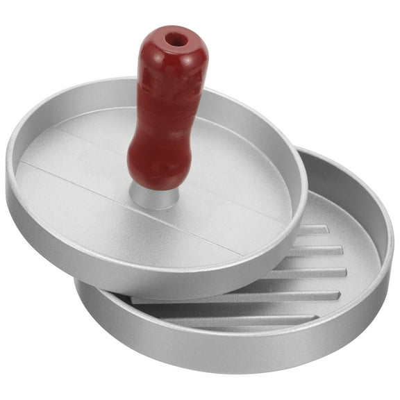 SKISUNO 1Pc Silver Burger Press Made of Stainless Steel for Kitchen Meat Patty Molding