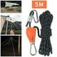 thumbnail image 2 of Suspensión de Cuerda de trinquete Zulema polea Ajustable reflectante para acampar Senderismo antideslizante 6mm 5m Negro, 2 of 8
