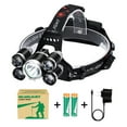 thumbnail image 2 of Linterna frontal LED, Neolight Super Bright 5 LED High Lumen Recargable Zoomable Impermeable Linterna frontal para exteriores Senderismo Camping Caza Pesca Ciclismo Correr Caminar Vhermosa 18*12*12cm, 2 of 4