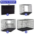 thumbnail image 2 of BestPet 24 inch Foldable Metal Dog Crate for Small Dogs, Double Door, Divider, Removable Tray(Black), 2 of 9