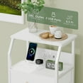 thumbnail image 5 of Furnulem 3 Drawer Night Stand with Charging Station,Bedside Table with Fabric Drawers,Small Dresser for Bedroom,White, 5 of 9