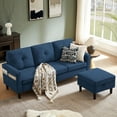 thumbnail image 3 of Jarenie  79" Convertible Sectional Sofa, Small L Shaped 3 Seat Couch with Storage Chaise and Side Pocket, Modern Linen Fabric Reversible Sofa Couches for Living Room, Apartment and Small Space, 3 of 8