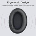 thumbnail image 3 of High Quality Headset Cushion Replacement Breathable Ear Pads Compatible with Kingston HyperX Cloud II(Black Protein Skin), 3 of 4