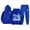 Blue, variant on Wyzesi Bodysuits for Women Long Sleeve Mesh Womens Two Piece Outfits Sets Hoodie Sweatshirt and Long Sweatpants Jogger Workout Set Fall Tracksuit Sweatsuits Shorts Suit for Women White