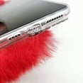 thumbnail image 3 of Compatible with iPhone 15 Pro Plush Furry Case with Luxury Bling Rhinestones for Women Girls Cute 3D Diamond Fox Cover Case Winter Warm Soft TPU Shockproof Protective Cover, Red, 3 of 14