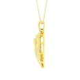 thumbnail image 4 of 14K Yellow Gold Plated .925 Sterling Silver 1 3/8 Cttw Baguette Diamond Composite Heart 18" Inch Pendant (I-J Color, I1-I2 Clarity), 4 of 7