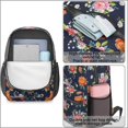 thumbnail image 4 of Pioneer Flower Floral Print Pattern 17" School Backpacks for Teens,Waterproof Oxford Fabric,S-Shape Padded Straps for School,Travel,Hiking,Camping, 4 of 5