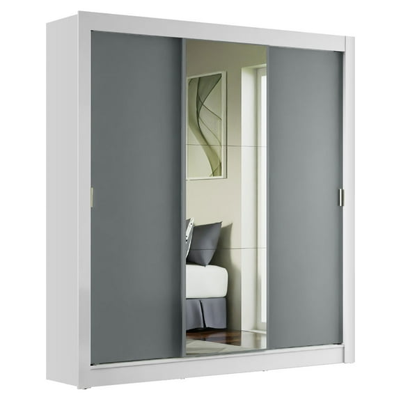 Ropero Closet Madesa Mônaco 3 Puertas 1 Espejo BG