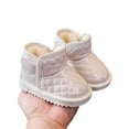 thumbnail image 2 of Hinvhai Girls Booties Winter Boots Toddler Snow Boots Girls Ankle Boots Girls Winter Boots Toddler Girls Boots Ankle Boots White 2.5 Years, 2 of 9